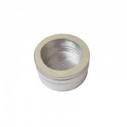 Colector hollín de doble capa 100 mm para estufa de pellets acero inox Dinak DW Pellets