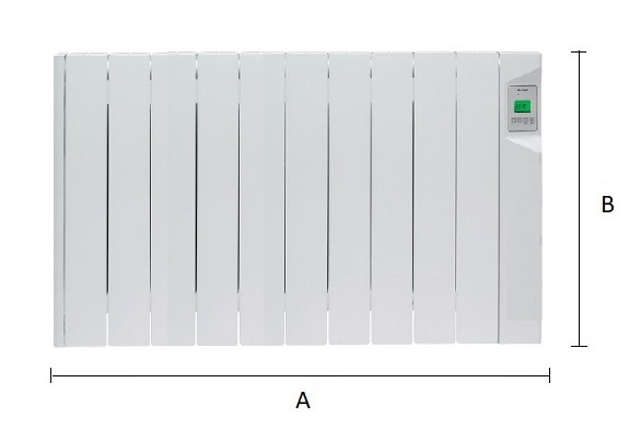 Dimensiones del emisor térmico eléctrico Ducasa AVANT DGP-E-LC 1500 W