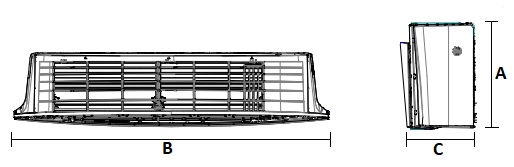 Dimensiones Unidad Interior de Daikin Aire Acondicionado Emura 3 TXJ42AW